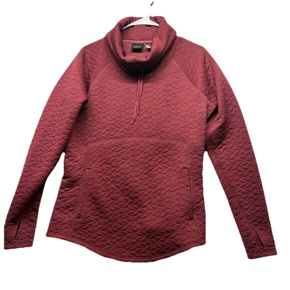 Marmot Tops - Marmot Women's Annie LS Quilted Cowl Pullover Maroon Size Large Hiking Outdoors